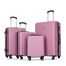 Luggage 4 Piece Lightweight Suitcase With Rotating Wheels With Tsa Lock,
