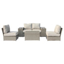 Stylish Modular Wicker Patio Seating Group