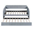 Upholstered Daybed Sofa Bed With Trundle Bed