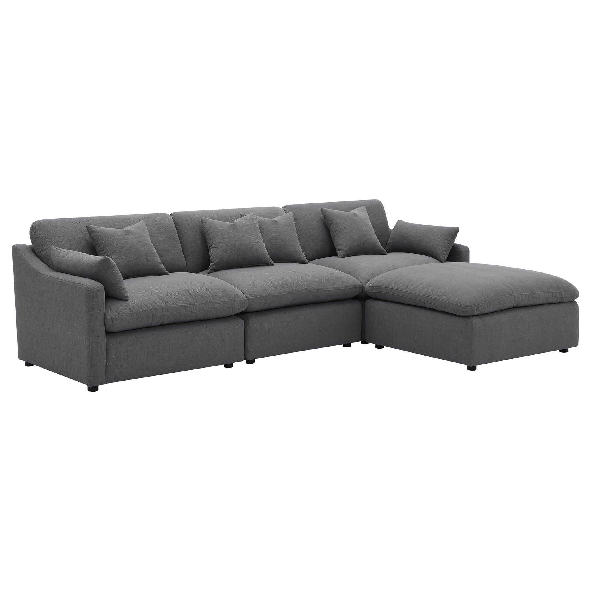 Hobson Upholstered Armless Chair Charcoal - Atlantic Fine Furniture Melbourne FL