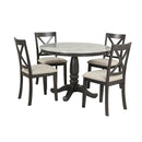 5 Pieces Dining Table And Chairs Set For 4 Persons, Kitchen Room Solid Wood Table With 4 Chairs