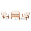 Avacyn - Outdoor Acacia Wood 4 Seater Chat Set With Cushions