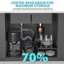 Topmount Drop In Kitchen Sink, Double Bowl 50 / 50 - Brushed Nickel