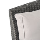 Honolulu - Modern Chat Set of 5 With Wicker - Gray / Silver