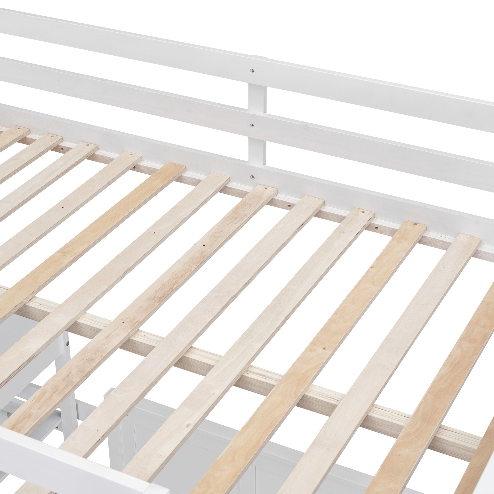 Full Over Full Bunk Bed with Desk, White - Atlantic Fine Furniture Melbourne FL
