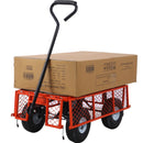 Heavy Duty Steel Garden Cart With Mesh Sides