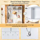 Entryway Bench With Coat Rack, 3 In 1 Design And Adjustable Shelves