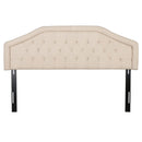 Angelica - Adjustable King / California King Tufted Headboard - Beige