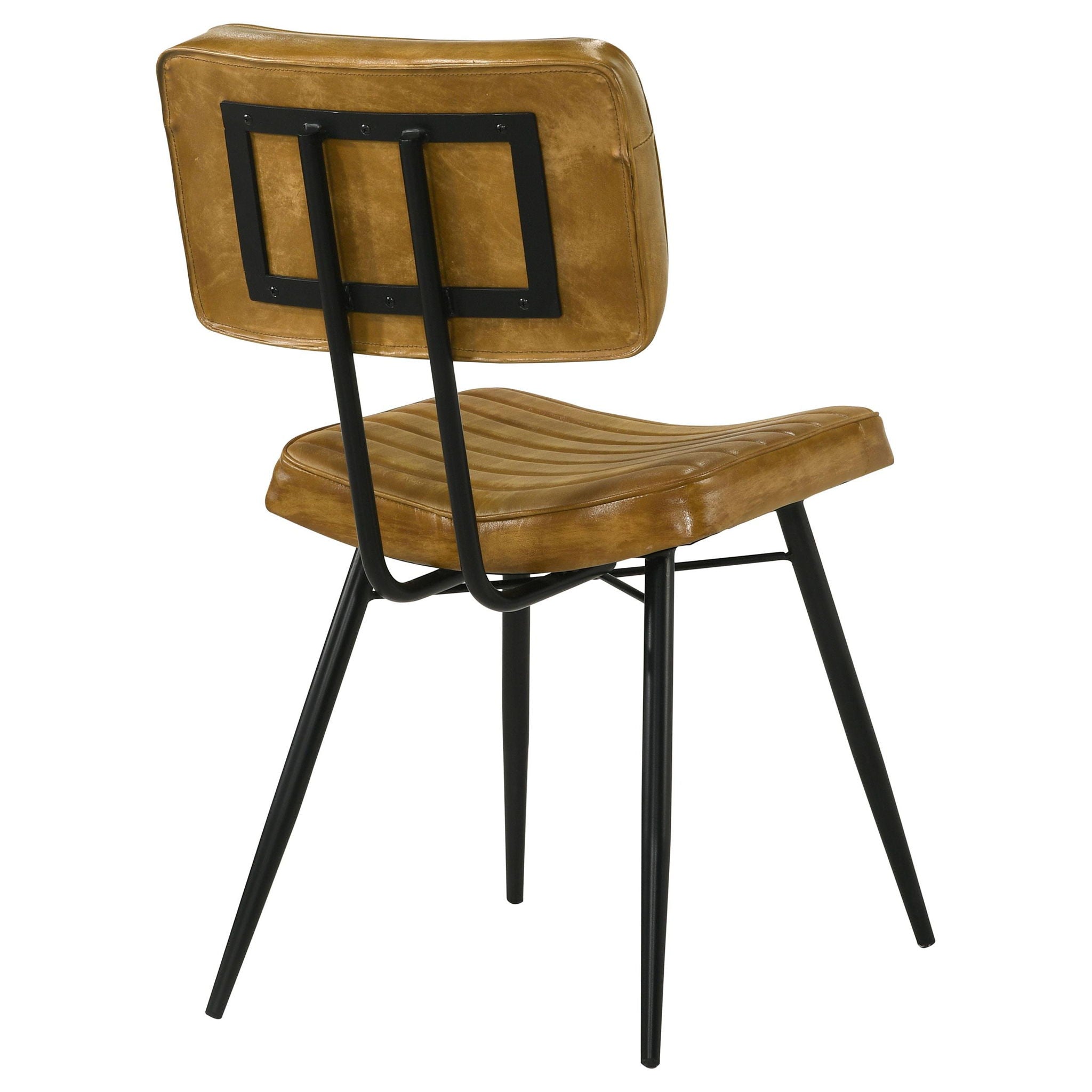 Misty Leather Upholstered Dining Side Chair Camel (Set of 2) - Atlantic Fine Furniture Melbourne FL