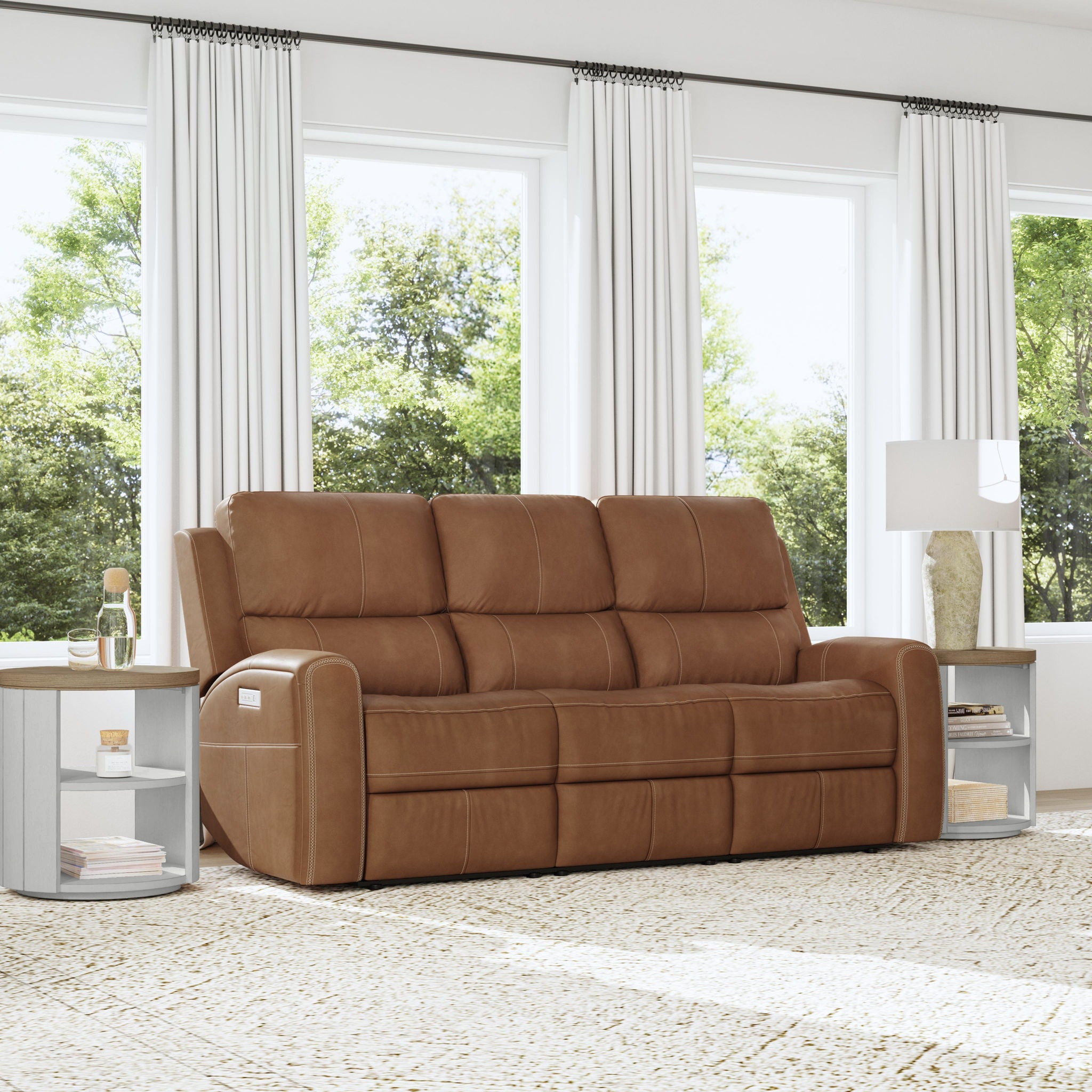 Linden - Power Reclining Sofa With Power Headrests & Lumbar