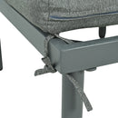 6 Piece Patio Set, Half Moon Outdoor Sectional Sofa With 2 High Low Coffee Tables, 4 Pillows & Cushions