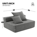 Frame For Oversized Modular U Shaped Sectional, Floor Couch Convertible Compressed Couch Spacious Foam Filled Sofa