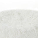 Mahin - Rounded 5 Foot Bean Bag Cozy Modern Design - White