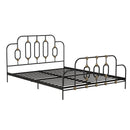 Ola Metal Bed, Black with Gold Detail, Full