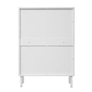 2 Door Shoe Rack, Rattan, Double Layer, Suitable For Living Room, Hallway - White