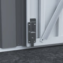 8 0 Ft Outdoor Storage Garden Tool Shed With Thickened Galvanized Steel With Sloped Roof & Double Lockable Door Storage Shed Large With 6 Vents - Gray