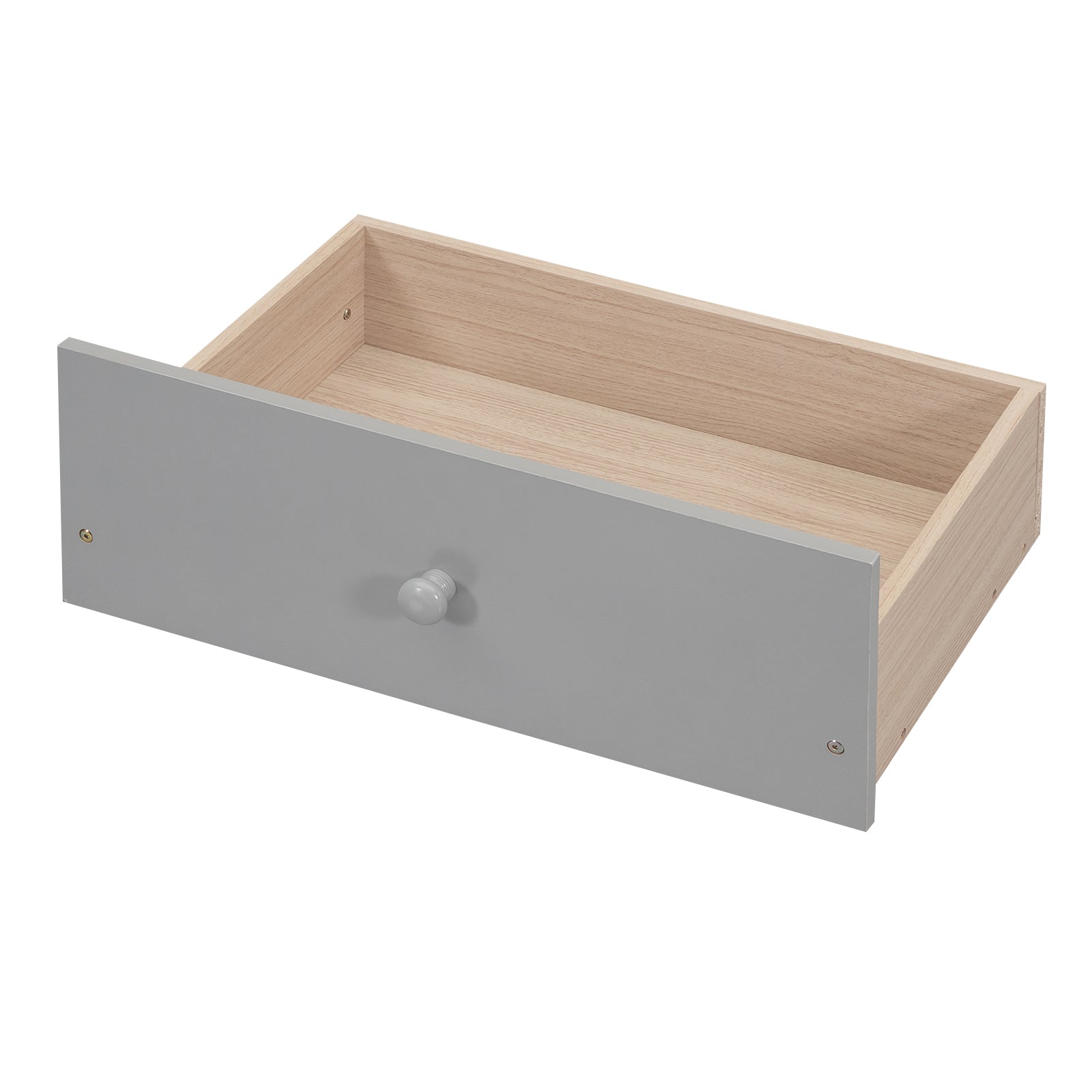 Full Size Platform Bed with Storage Headboard, Charging Station and 2 Drawers, Gray - Atlantic Fine Furniture Melbourne FL