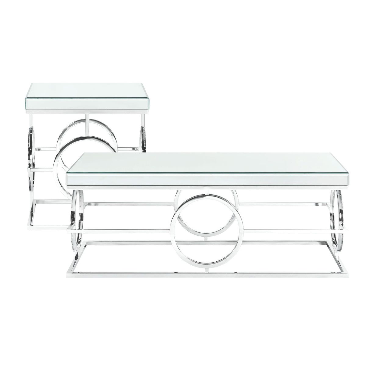 Pearl Occasional Table Set in Silver by Elements International