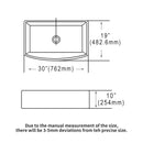 Ceramic Farmhouse Sink, Apron Front Single Bowl With Arch Edge