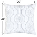 Holiday Throw Pillow With Snowflake Embroidery