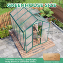 Polycarbonate Walk-In Greenhouse, Raised Base For Outdoor In All Season