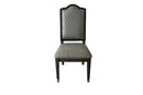 House Beatrice - Side Chair (Set of 2) - Two Tone Gray Fabric & Charcoal