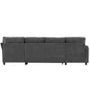 U-Shaped Sectional Sleeper Sofa With Ample Storage Space, 2 Cup Holders And Charging Ports For Living Room