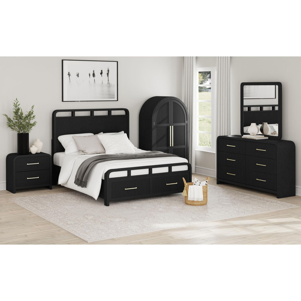 Ridgemont Storage Bed in Black by Elements International, view 38