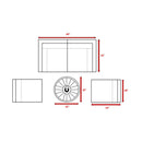 Wicker Outdoor Lounge Set With Cushions And Fire Pit