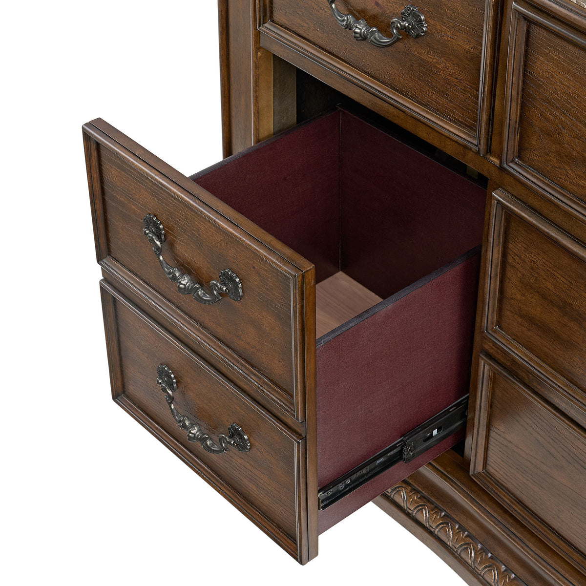 Cadenza Dresser And Mirror Set in Brown by Elements International, view 13