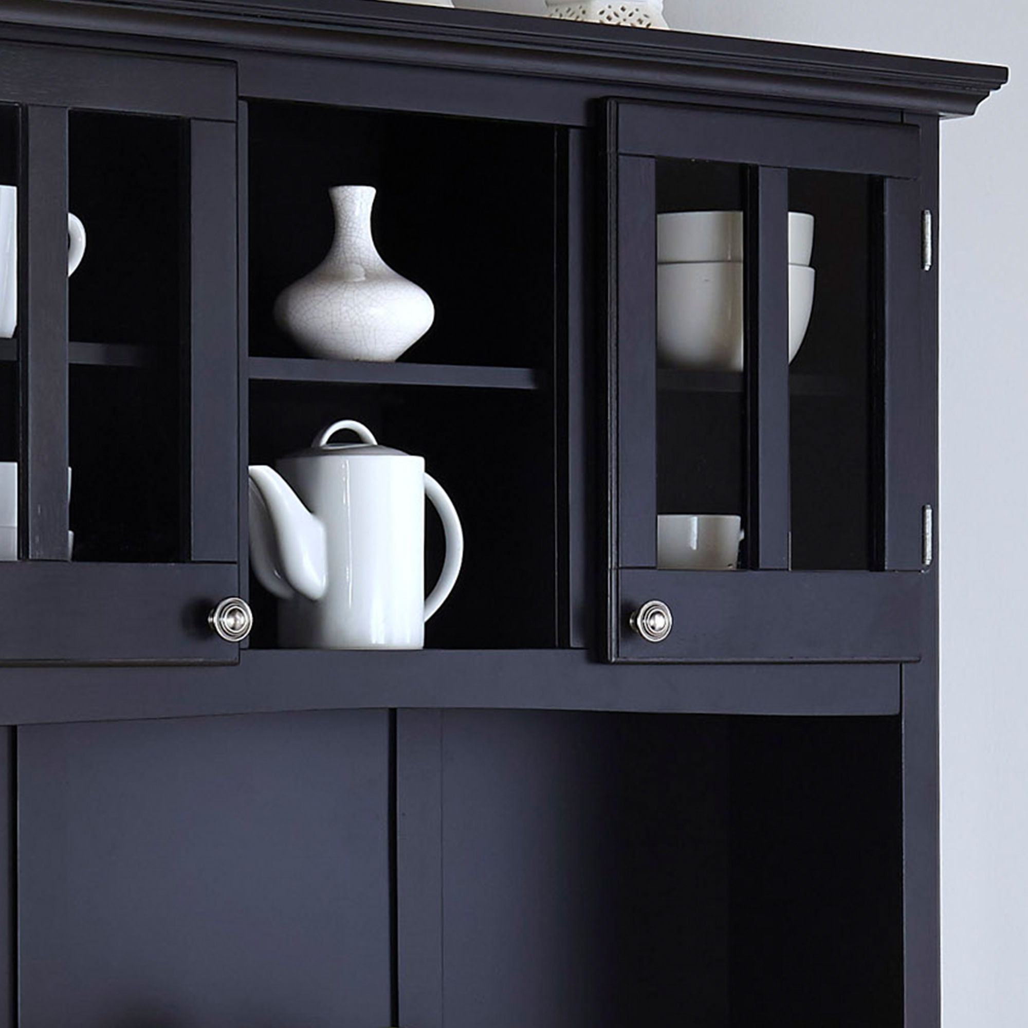 Buffet Of Buffets - Buffet With Hutch Natural Wood Top