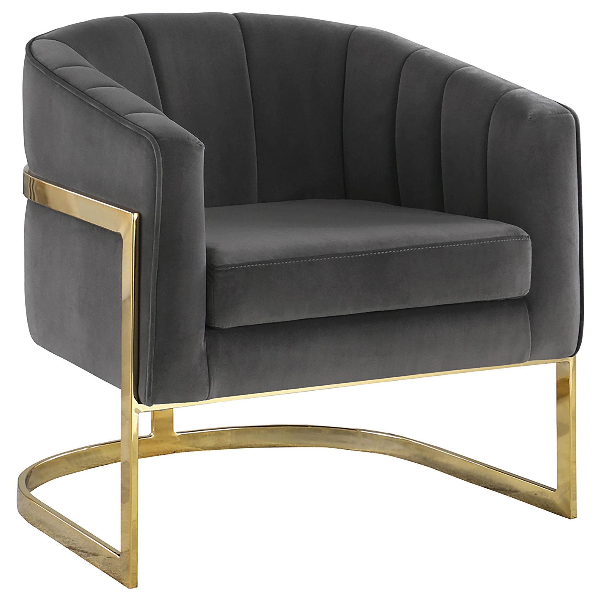 Alamor Upholstered Barrel Back Accent Chair Dark Grey - Atlantic Fine Furniture Melbourne FL