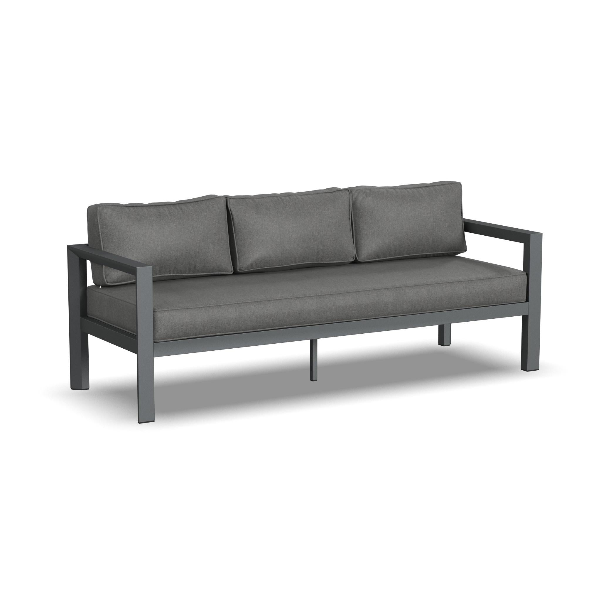 Grayton - Outdoor Aluminum Sofa - Dark Gray