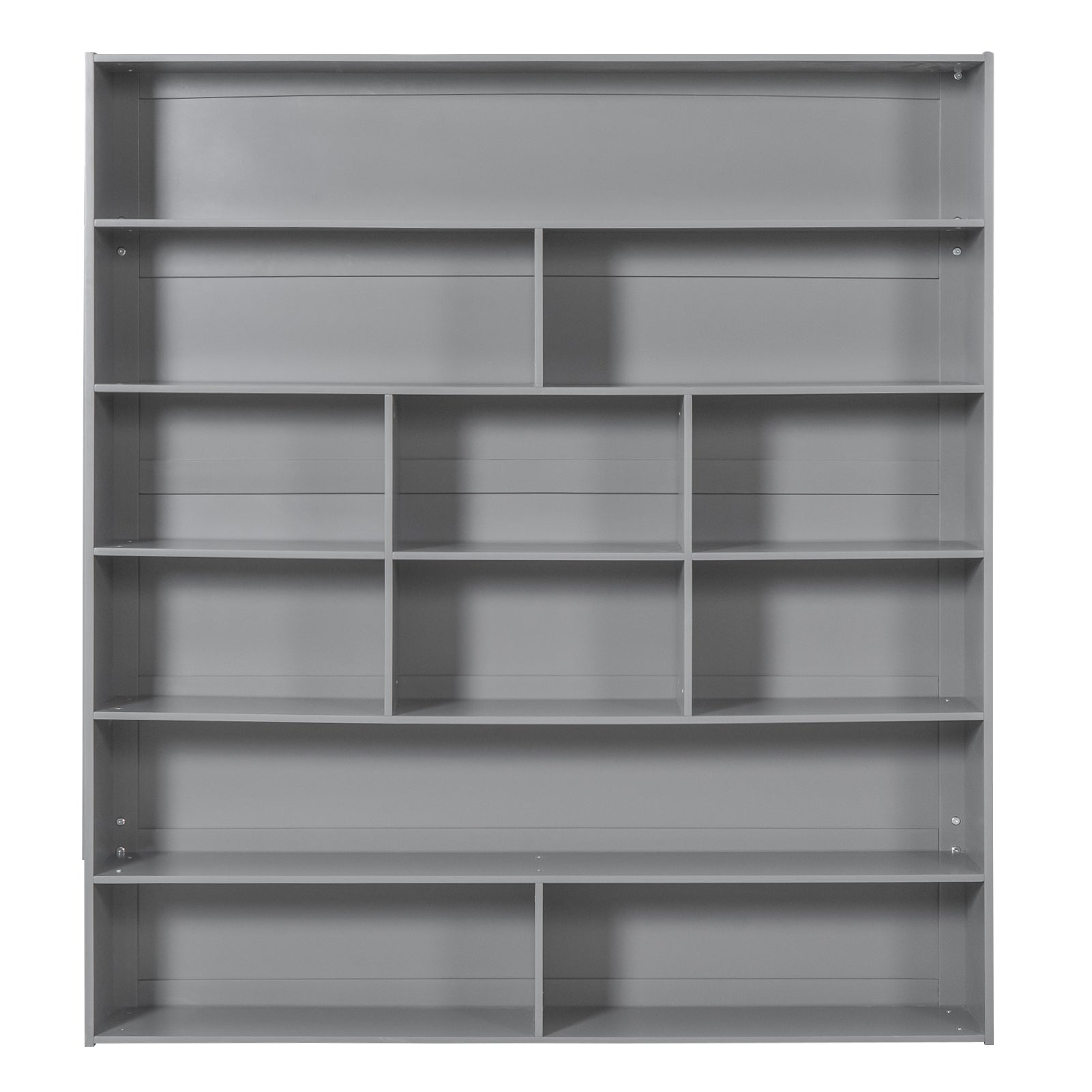 Full over Full Bunk Bed With 2 Drawers and Multi-layer Cabinet, Gray - Atlantic Fine Furniture Melbourne FL