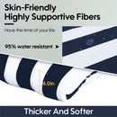 2 Piece High Back Patio Chair Cushion Set, Tufted Adirondack And Rocking Chair Cushions