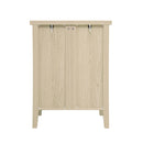 Hollow Carved 3 Drawer Cabinet Dresser Storage Chest With Metal Handles For Living Room Bedroom - Natural