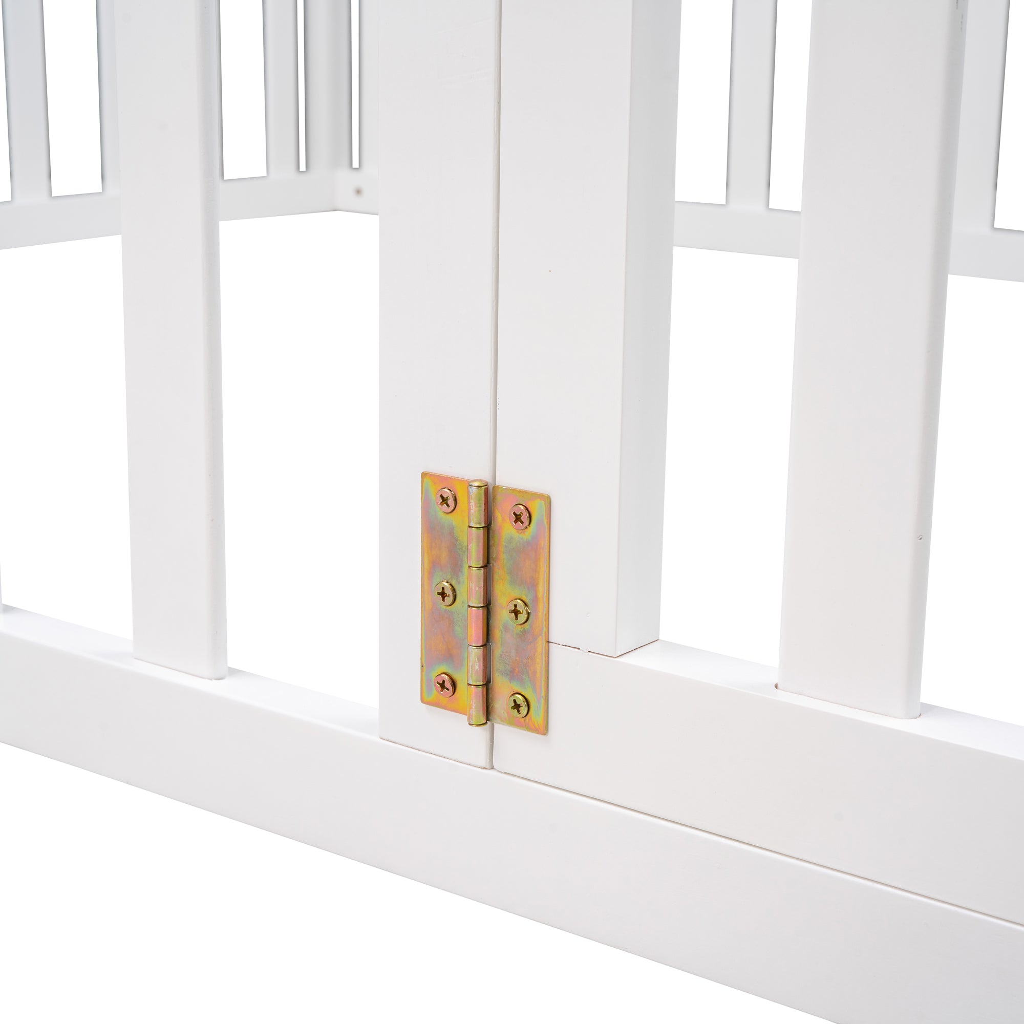 Full Size Wood Daybed Frame with Fence, White(OLD SKU:WF289662AAK)