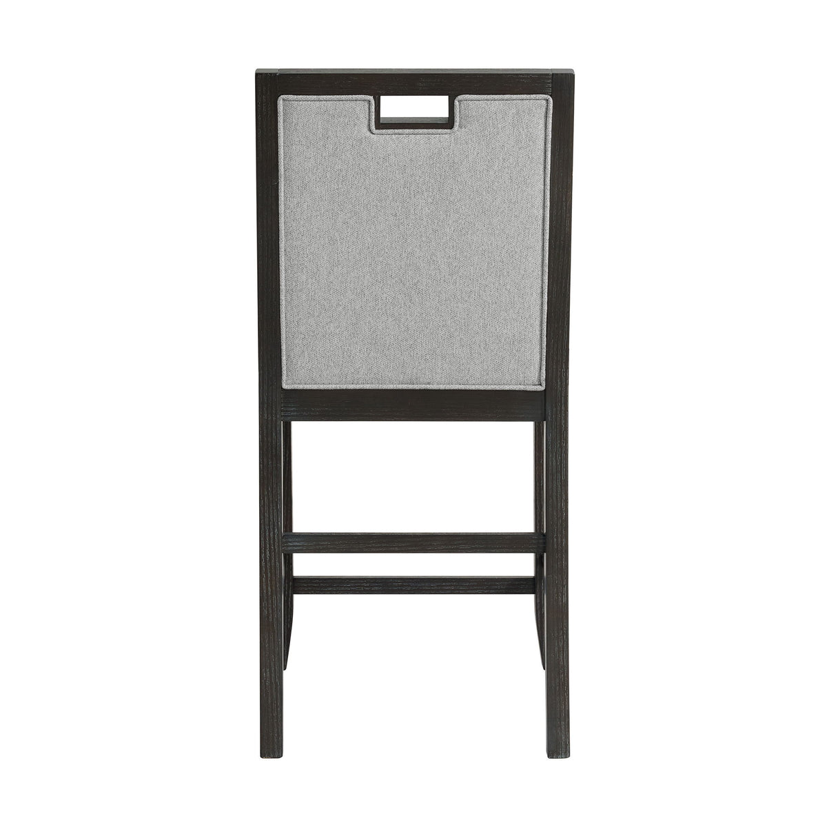 Elodie Fabric Counter Chair (Set of 2) in Charcoal / Gray by Elements International, view 12