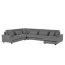 Oversized Sectional Sofa U - Shaped Sofa Couch Modern Sofa Upholstered In Soft Corduroy With A Chaise Lounge For Living Room