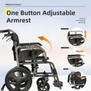 Lightweight Foldable Transport Wheelchair For Adults,Square Tube Design