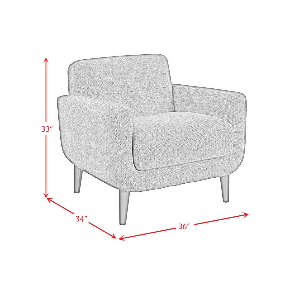Hadley II Chair in Beige by Elements International, view 35