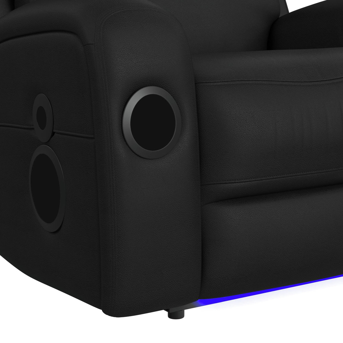 Euphora P3 Power Glider Recliner With Heat Massage, Music, Ipad Holder With Wireless Charger, USB in Black by Elements International, view 11