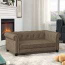 Modern Elegant Rectangle Pet Bed, Durable Elevated Dog Sofa