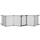 Adjustable Safety Gate Play Yard Metal Doorways Fireplace Fence Christmas Tree Fence Gate For House Stairs Gate Prohibited Area Fence