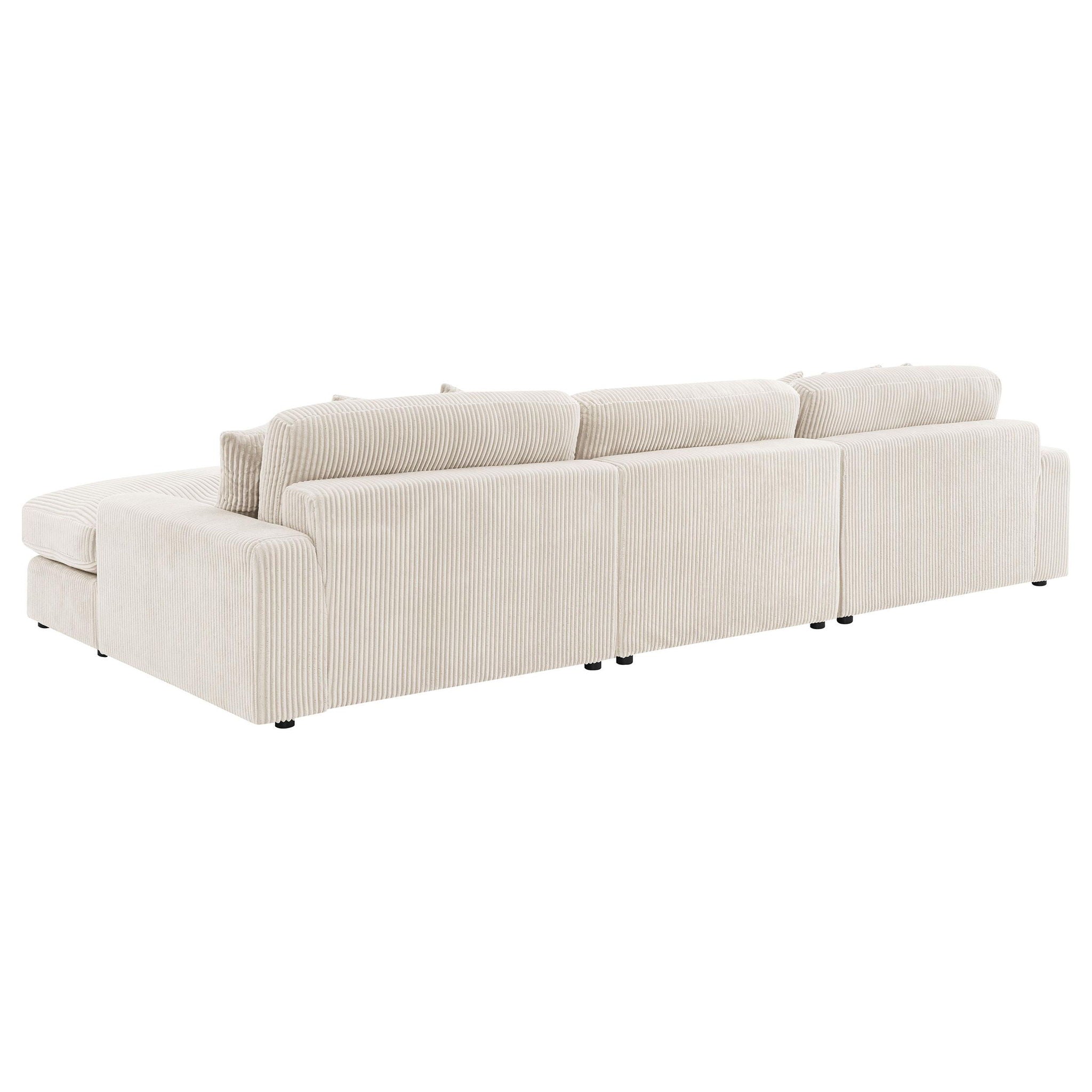 Blaine Upholstered Reversible Chaise Sectional Sofa Sand