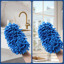 Microfiber Mop Slippers For Floor Cleaning, Machine Washable, 3 Pieces - Blue / Green / Red