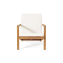 3 Piece Outdoor Chat Set With Table And 2 Adirondack Chairs - White / Brown Patina