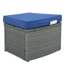 10 Piece Outdoor Sectional Half Round Patio Rattan Sofa Set