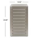 Aluminum Outdoor C - Shaped Side Table For Patio