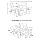 Conrad - Upholstered Padded Arm Motion Sofa Set